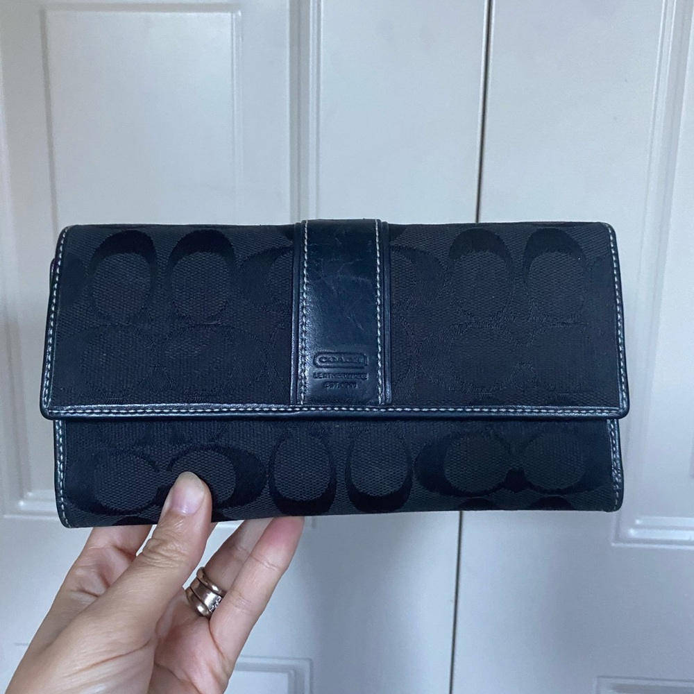 Coach Black Signature Wallet